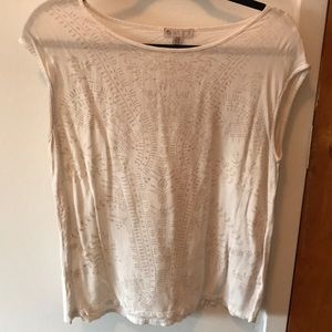 Nordstrom Gold Printed Blouse- size M